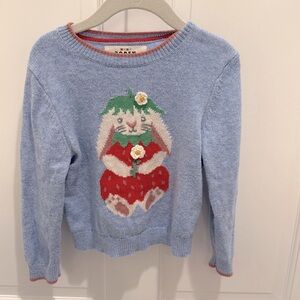 EUC Mini Boden 3-4 years bunny sweater - cotton/polyster